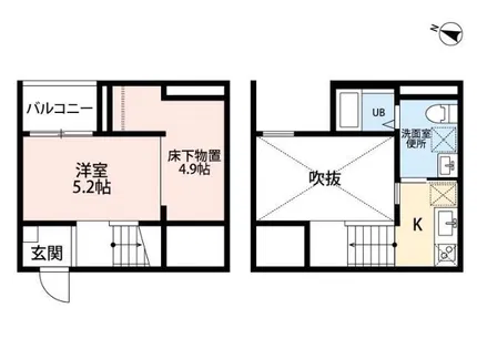 Oence 港東通【1階】の間取り