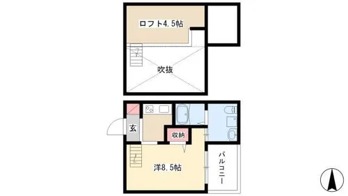 Jeunesse堀越【2階】の間取り