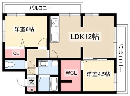寺山パークハイツ【1階】の間取り