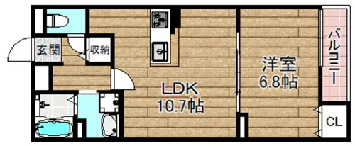 ベルソラーレ【1階】の間取り