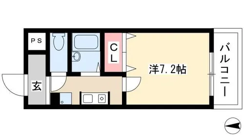 ジュネス庄内緑地【5階】の間取り