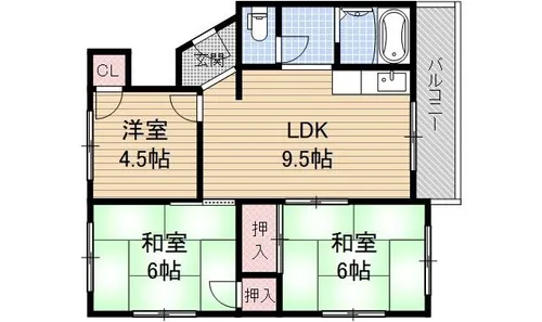 マンション沢良宜A棟【504号室】の間取り