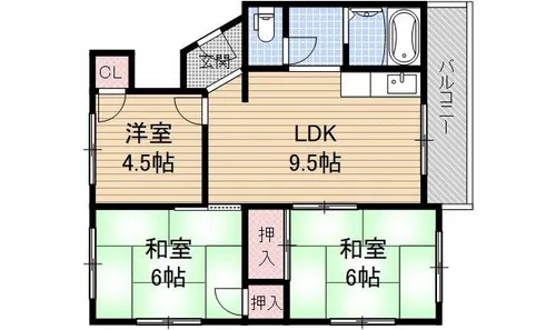 マンション沢良宜A棟【504号室】の間取り