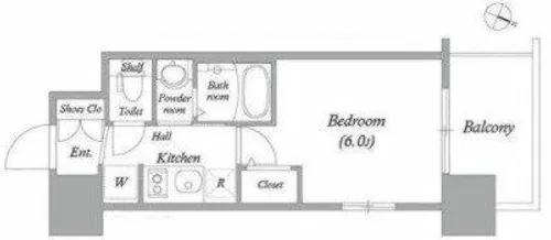 エステムコート大阪WESTⅡ【3階】の間取り