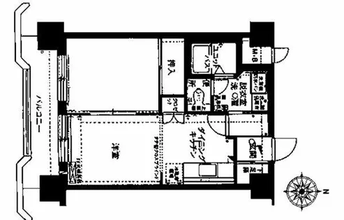 コロナード中島【1階】の間取り