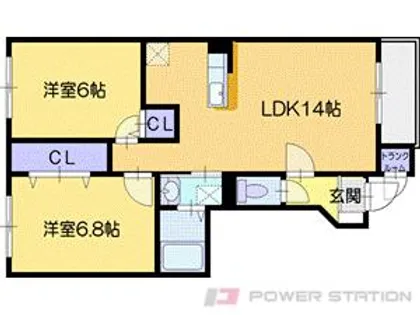 ウエストフォーヒルズ【1階】の間取り