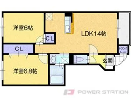 ウエストフォーヒルズ【1階】の間取り
