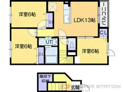 ウエストファイブヒルズ【2階】の間取り