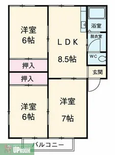フレグランス岩野【201号室】の間取り