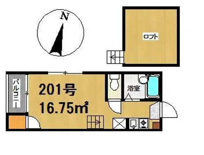 アイブルー天神南【2階】の間取り