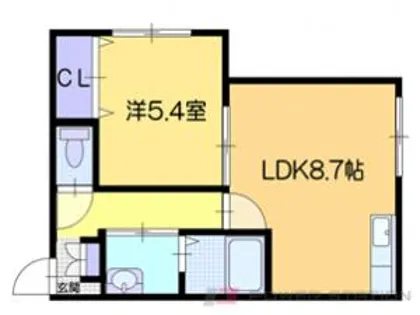 フランブリーズ【1階】の間取り
