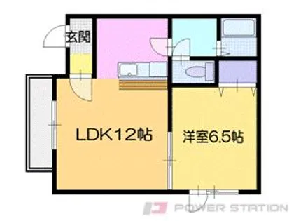 ビンティーノ松ヶ枝【1階】の間取り