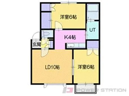 シティハイム三條パーク A棟【2階】の間取り
