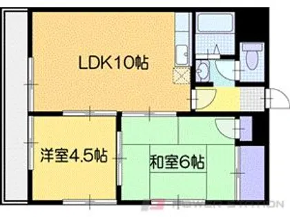 こりんごハイツC【2階】の間取り