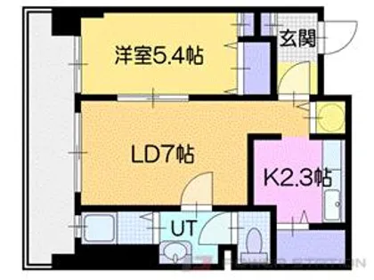 オタルベイサイドシティ7【2階】の間取り
