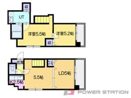 オタルベイサイドシティ7【3階】の間取り