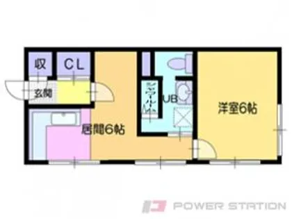 1LDKの間取り画像