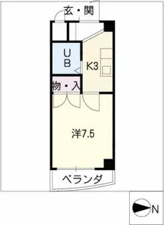 メゾン・ド・トウカイ【5階】の間取り