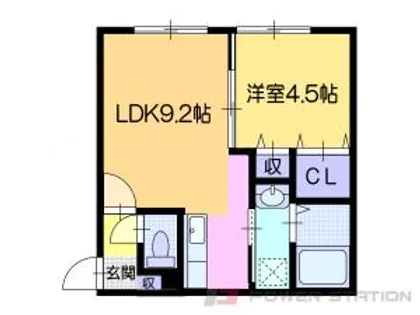 ラ・シュエット上江別西町【1階】の間取り