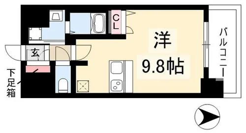 プレサンス大須プライマル【0801号室】の間取り