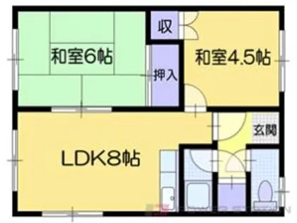 高山アパート【2階】の間取り