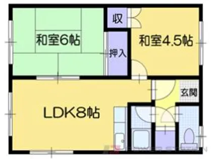 高山アパート【2階】の間取り