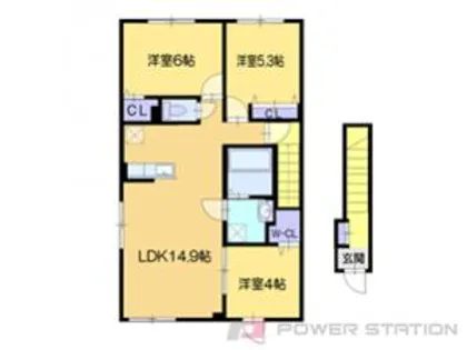 クレイトンハウス余市Ⅱ【2階】の間取り