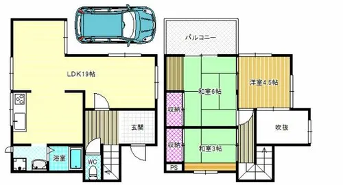 大阪府羽曳野市西浦【一戸建】の間取り