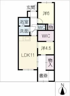 青雲鹿子マンション【2階】の間取り