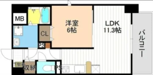 ベルデュールⅢ【7階】の間取り