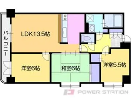 セザール野幌【7階】の間取り
