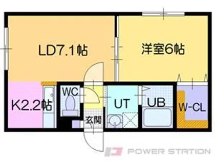 ラディアンス東野幌【2階】の間取り