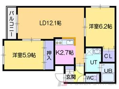ヴィラこまくさ【3階】の間取り
