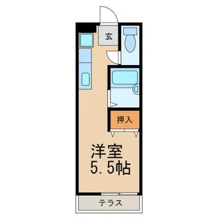 クレール【103号室】の間取り