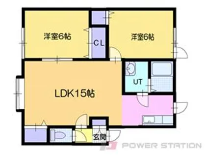 プティメゾン小樽【2階】の間取り