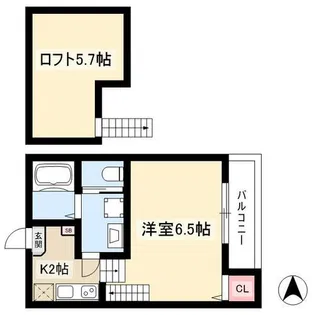 ハーモニーテラス長筬町Ⅳ【201号室】の間取り