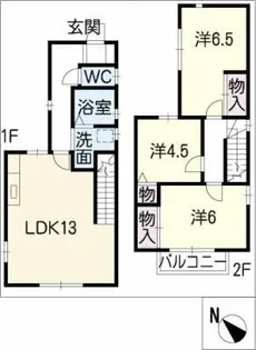 愛知県名古屋市中川区八幡本通2丁目【一戸建】の間取り