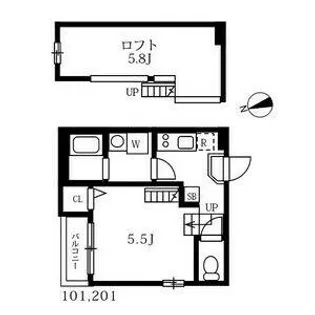 ハーモニーテラス野並【101号室】の間取り