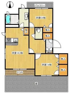 ロアーブル七番館【1階】の間取り