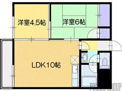 こりんごハイツC【2階】の間取り