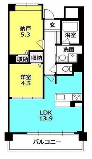 セリシール夙川苦楽園【105号室】の間取り