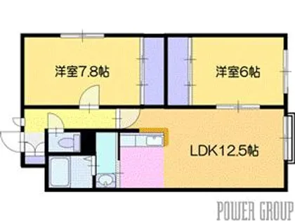 アップルコート向ヶ丘【4階】の間取り