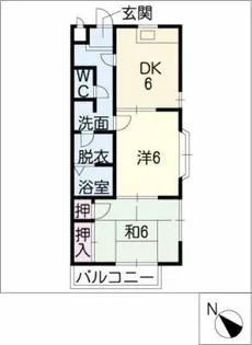 コーポラス二見【2階】の間取り