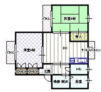 ヴレロワイヤル【202号室】の間取り