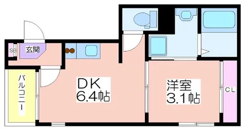 ハーモニーテラス御崎Ⅱ【3階】の間取り