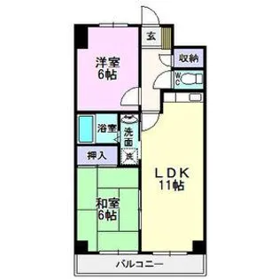 はやしビジデンス【5階】の間取り