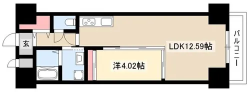 Primal千種stelo【0504号室】の間取り