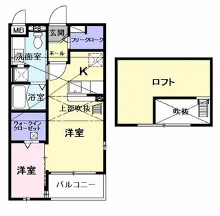ヴィラ ブライト【2階】の間取り