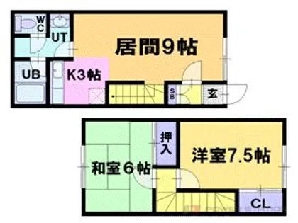 アメニティ桜I【1階】の間取り