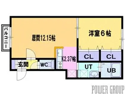 プラザ文教台C【1階】の間取り